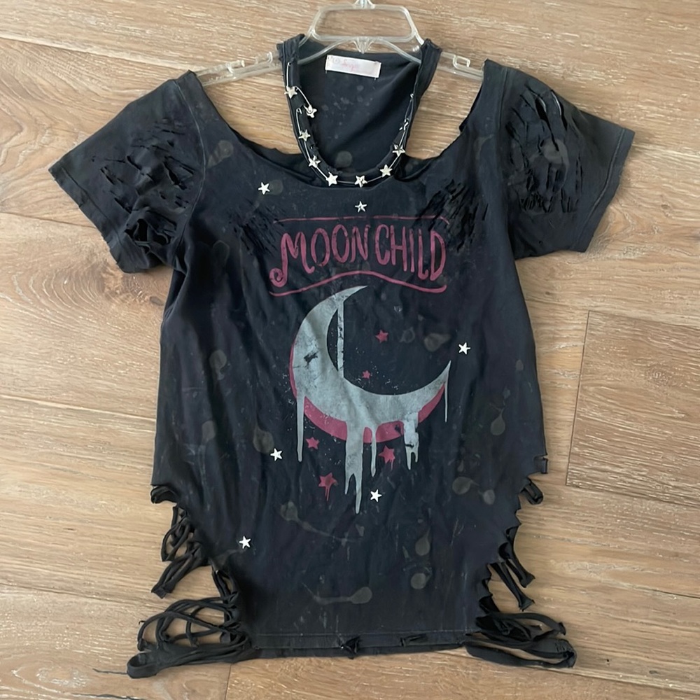Moon Child ripped top